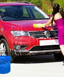 foldable portable bucket with handle for outdoor use – multi-purpose cleaning bucket