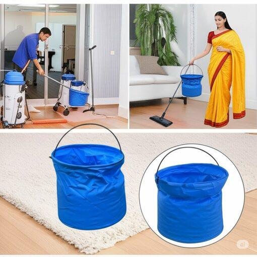 foldable portable bucket with handle for outdoor use – multi-purpose cleaning bucket