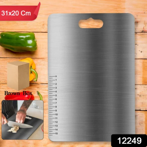 Premium Stainless Steel Cutting Board for Kitchen (31×20 cm, 1 Pc)
