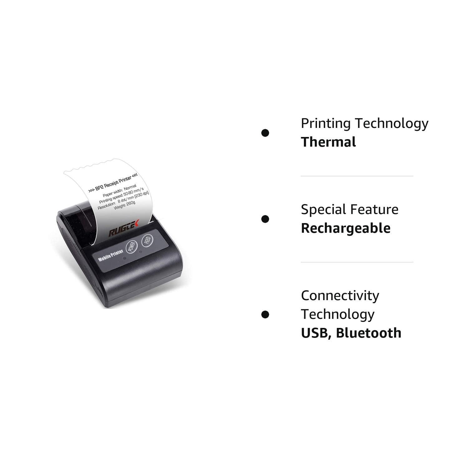 Rugtek BP02 (2'' Mobile Bluetooth Printer) - Image 5